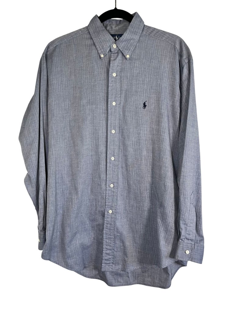 Ralph Lauren Blake Shirt Blue M Resort Preppy Classic Coastal Luxury Oxford Chic